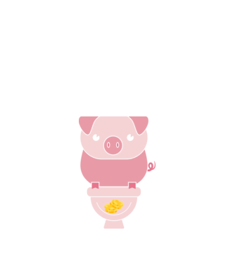 Little Pig model albastru închis pe tricou