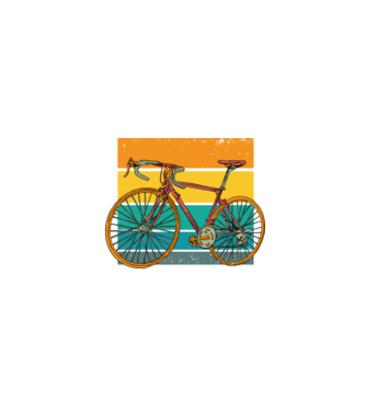 Bicicletă Retro model negru pe tricou