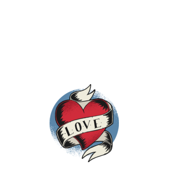 'Love Tatuaj pentru Valentine''s Day' model negru pe tricou