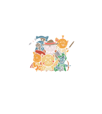Dungeons and Cats - Joc de rol cu pisici model negru pe tricou