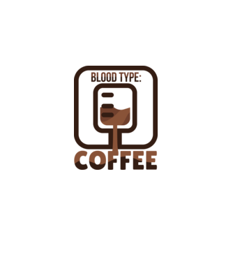 Grupa mea de sânge este cafeaua model alb pe tricou