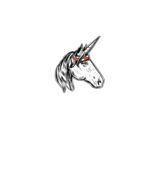 Cal Unicorn model turcoaz pe tricou