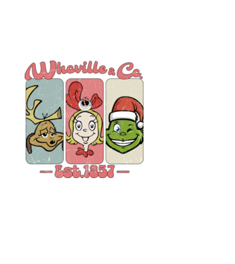 Whoville & Co - Grinch model negru pe tricou
