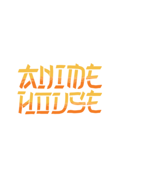 Anime House model negru pe tricou