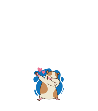 Hamster DAB model negru pe tricou