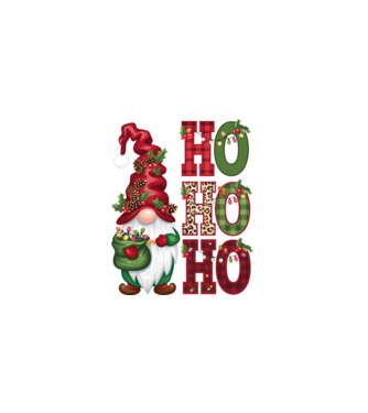 HOHOHO Gnome model negru pe tricou