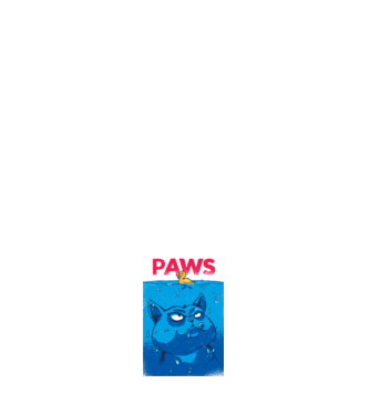 Paws Pisică la atac model negru pe tricou