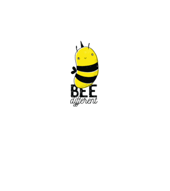 Bee different tricou albinuță model alb pe tricou
