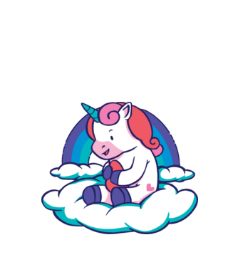 Unicorn Baby model alb pe tricou