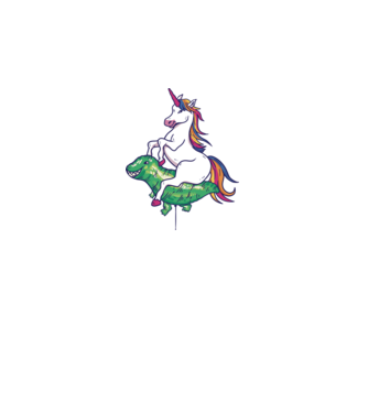 Balon cu Unicorn model albastru regal pe tricou