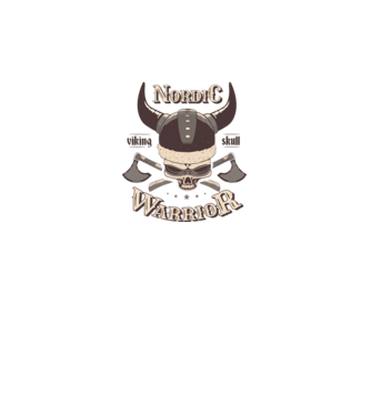 Nordic Warrior model negru pe tricou