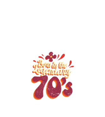 'Born in the Legendary 70''s' model negru pe tricou