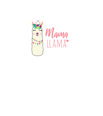 Mama Llama model negru pe tricou