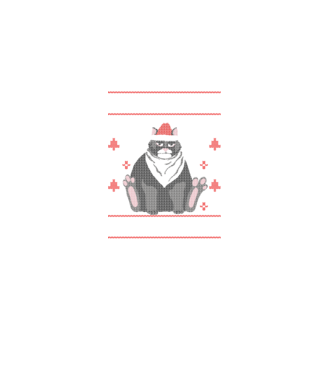 Tricou cu pisică pulovăr urât model negru pe tricou