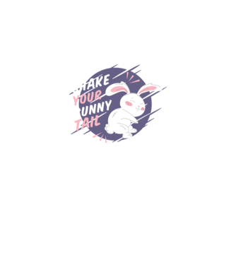 Shake your bunny tail model albastru închis pe tricou