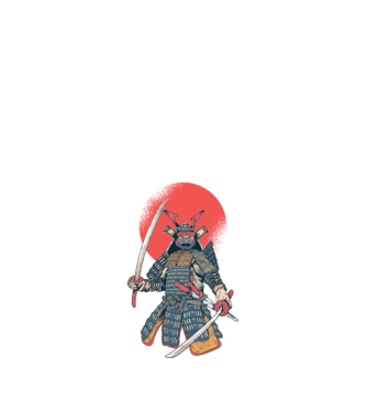 Vintage Samurai tricou arte marțiale orientale model alb pe tricou