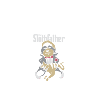 Slothfather - Naș Leneș model negru pe tricou