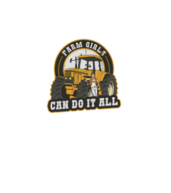 Farm Girls can do it all Tractor model turcoaz pe tricou