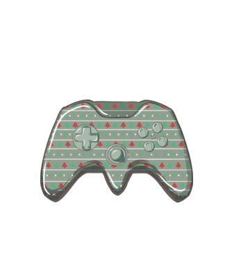 Controler Gamer Crăciun model alb pe tricou