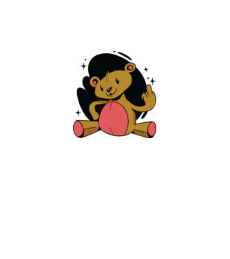 Ursuleț Teddy hain model gri pe tricou