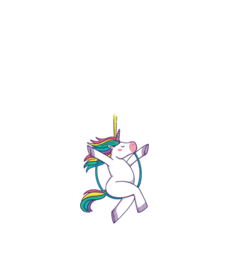 Unicorn pe cerc model nisipiu pe tricou