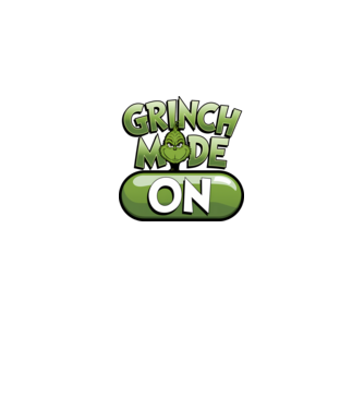 Grinch mode ON model negru pe tricou