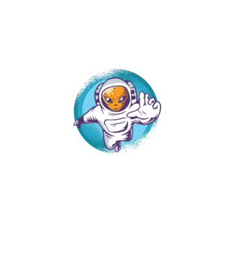 Alien Astronaut model albastru jeanși pe tricou