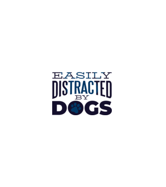 Easily Distracted By Dogs Tricou cu Câine amuzant model turcoaz pe tricou