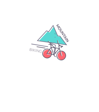Mountain Biking model alb pe tricou