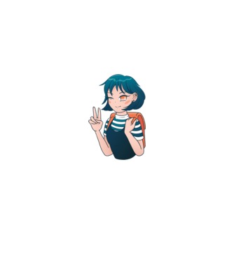 Anime fată model alb pe tricou