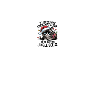 Christmas Spirit Grumpy Cat Alb model alb pe tricou