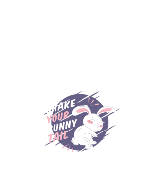 Shake your bunny tail model albastru închis pe tricou