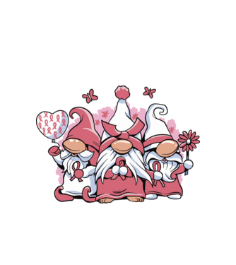 Pink christmas Gnomes model alb pe tricou