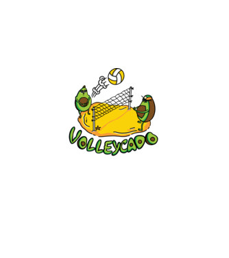 Avocado Volei model albastru deschis pe tricou