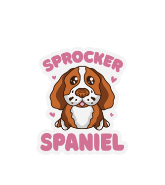 Sprocker Spaniel model alb pe tricou