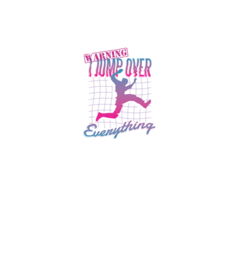 Warning I Jump over everything Parkour model negru pe tricou