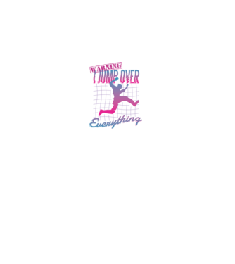 Warning I Jump over everything Parkour model negru pe tricou