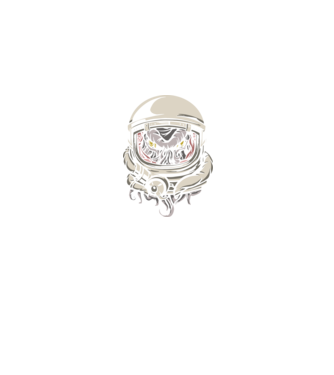 Cthulhu Astronaut model albastru jeanși pe tricou
