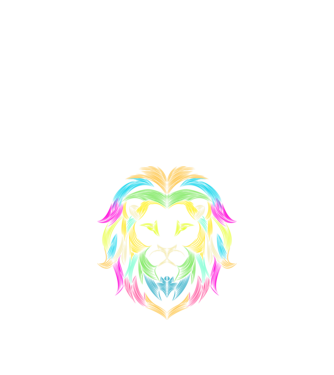 lion line art design model negru pe tricou