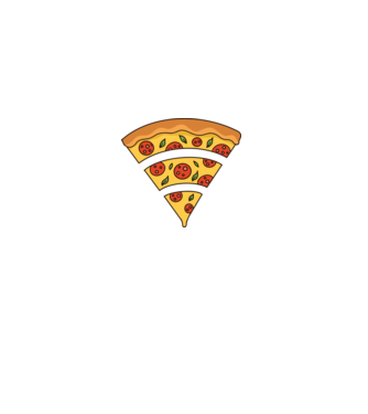 Felie de pizza Wifi model verde pe tricou