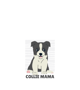 Border Collie Mamă model negru pe tricou