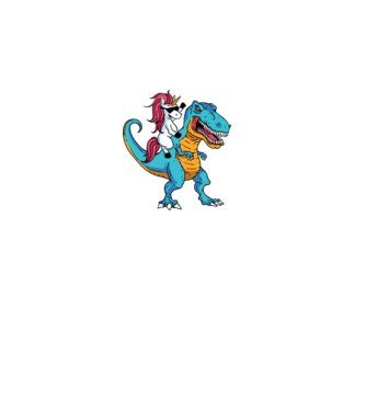 Unicorn cu dinozaur tricou amuzant model turcoaz pe tricou