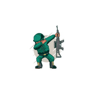 Soldat DAB model negru pe tricou