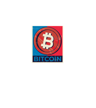 Bitcoin Criptomonedă model negru pe tricou