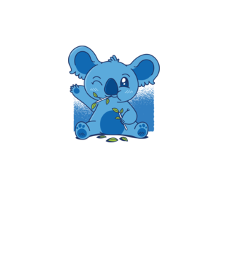 Koala drăguț model alb pe tricou