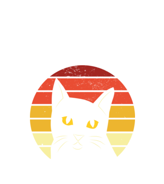 Cap pisică retro model negru pe tricou