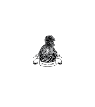 Iisus Raptor Dinozaur model alb/roșu pe tricou