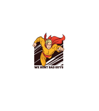 Supererou model alb pe tricou