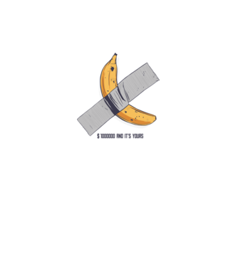 Ultima banană model alb pe tricou