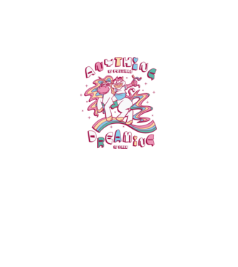 Orice este posibil Unicorn model alb pe tricou